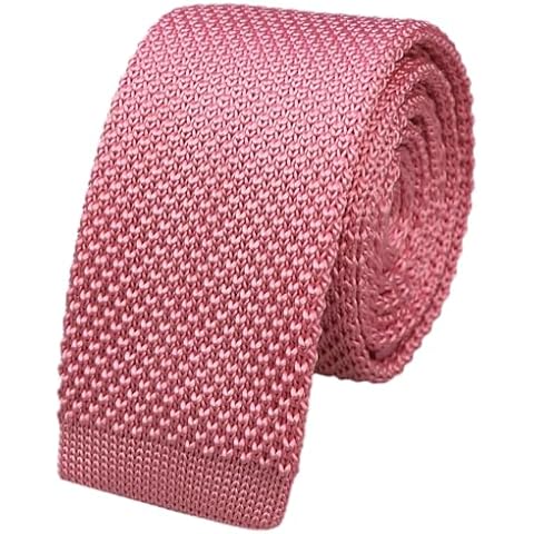 Ctskyte Mens Knit Blush Pink Ties Skinny Solid Basic Designed Groomsmen Wedding Party Neckties Cover