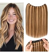 Rich Choices Wire In Hair Extensions Human Hair One Piece Secret Fish Line Hair Piece Halo Hair E...