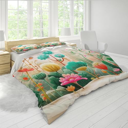 Housse de couette florale douce : la solution anti-transpiration pour lit enfant - 3