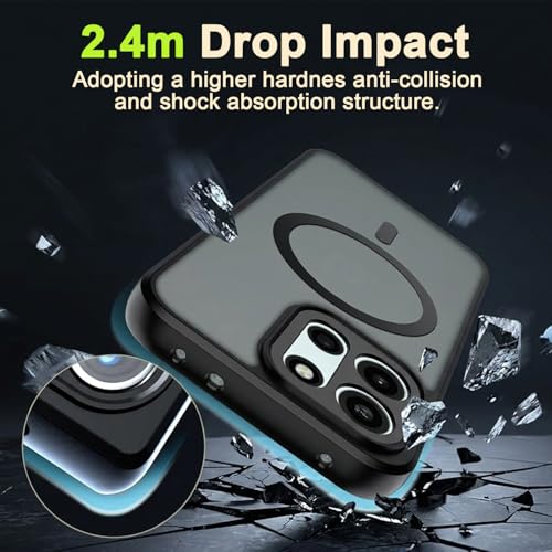 Image of ZORBES Oneplus Nord 6 Back Cover with Magnetic Design, Translucent Matte Retro Anti-Slip TPU & PC, Shockproof & Dustproof Phone Case for OnePlus Nord 6 5G /CE6 5G /Turbo 6 /Turbo 6V, 16.2 x 7.7 x 0.8 CM