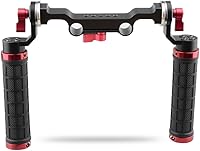 Vista 5 de CAMVATE Soporte de hombro con mango de goma con accesorio estándar de roseta para DSLR (rojo, rosca M6, 1.252 in) - 1472