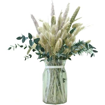 Pack of 82 Dried Pampas Grass Natural Dried Flowers Bouquet Decoration