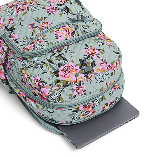 Vera Bradley Women's Cotton Campus Backpack, Rosy Outlook - Recycled Cotton, One Size #TOP7