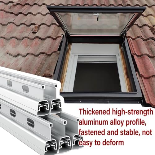 Customizable Skylight Roof Window with Tempered Double-Glazed Glass, Gas Strut Lift - Outdoor Attic Entry & Underground Well Lighting Door (26x16in / 65x40cm)