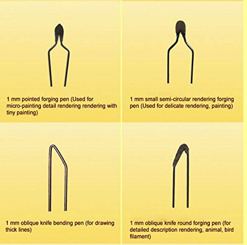 Eleoption 50W 1 mm Pyrography Wire Tips 2 Sets of 10 Tips with 3 Extra Pyrography Tips - Image 4