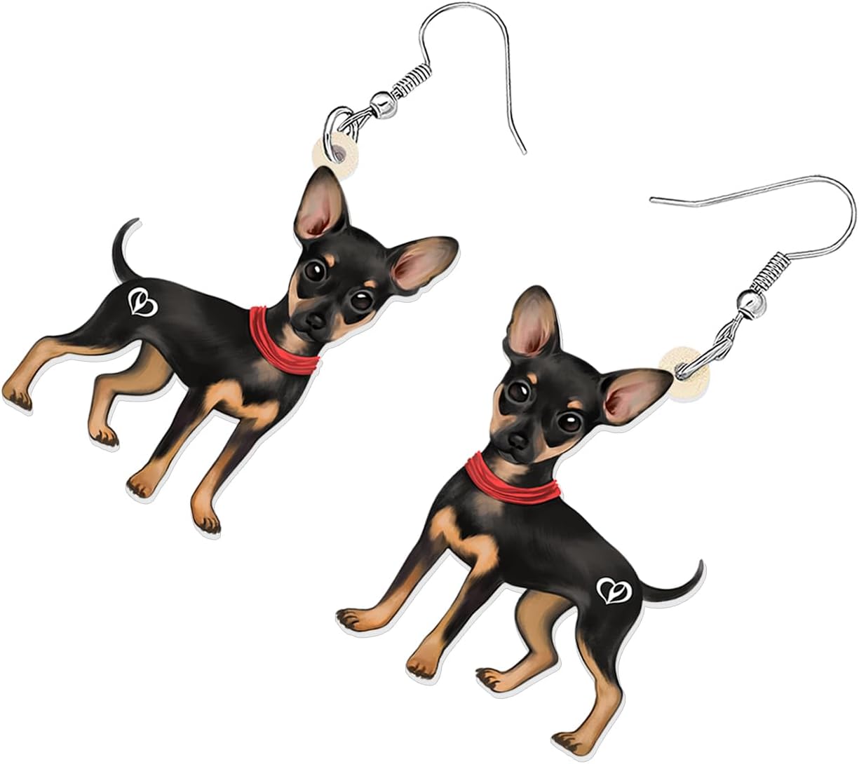 NEWEI Acrylic Sweet Chihuahua Dog Earrings Dangle Drop For Women Puppy Animal Pet Jewelry Gifts Charm image 3