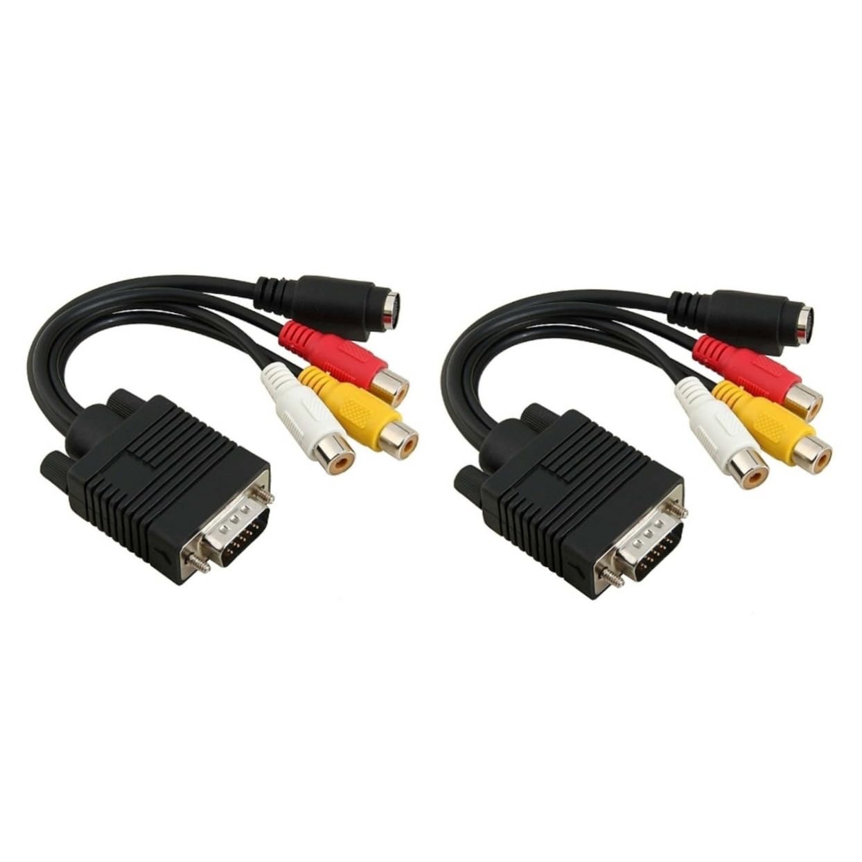 OSALADI 2pcs s 3 Converter Mini 4-pin Adapter 20cm Cable Pure Copper for Tvs and Laptops