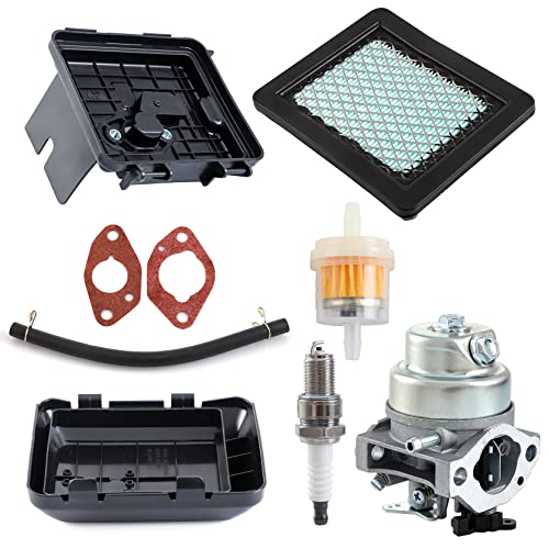 Pindex Kit de Carburador con Filtro de Aire para Honda GCV135 GC160 GCV135 GCV160 GCV190, Carburador con Carcasa de Filtro de Aire Filtro de Combustible Juntas de Bujía y Manguera