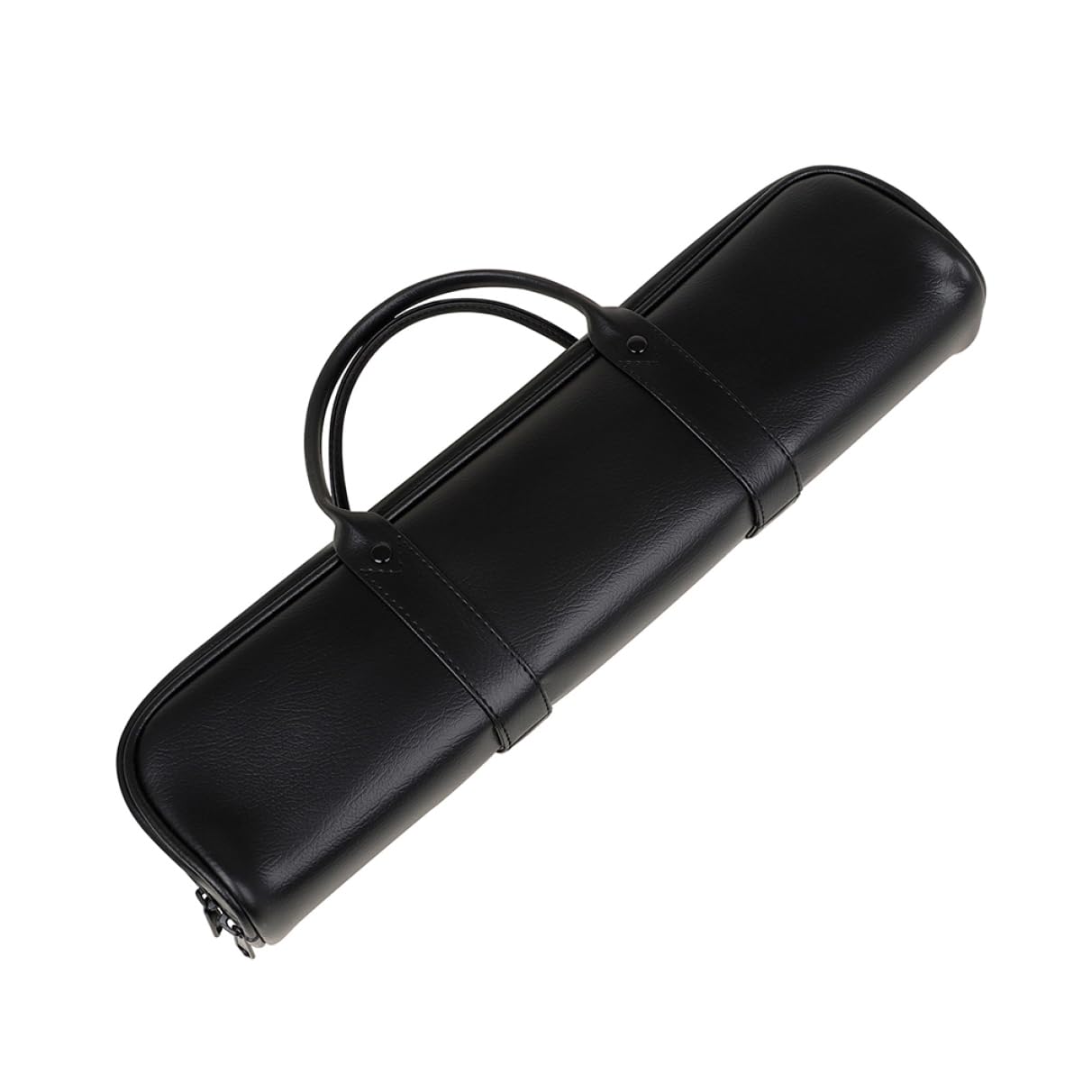Hemoton 16 Hole Flute Storage Bag Black Leather Flute Carrying Pouch Fashionable