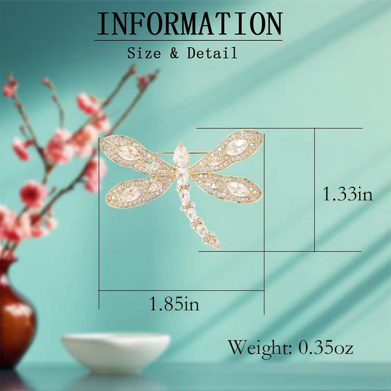 Image of Animal Brooch for Women Girls 18k Gold Plated Animal Brooch Pin Rhinestone Animal Brooch Lapel Pin Jewelry Thanksgiving Day Birthday Wedding Gifts for Mom Wife