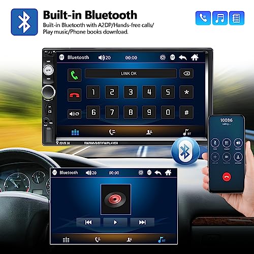Radio para auto AMprime con pantalla táctil 7 pulgadas Bluetooth miniatura 3