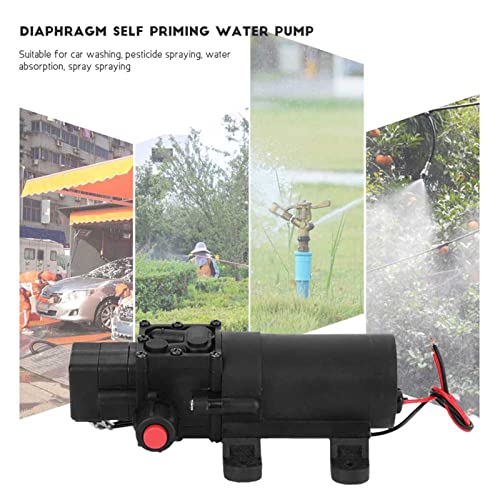 Pompa a Diaframma DC 24V 80W, Pompa a Membrana Elettrica per Trasferimento Acqua con Pressostato Automatico