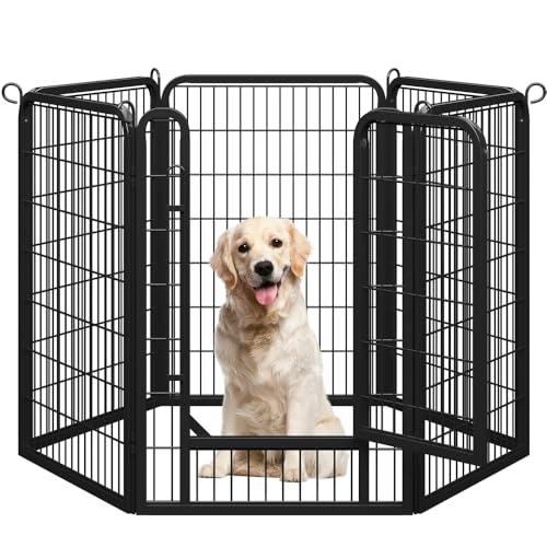 Yaheetech Recinto per Cani Cuccioli Conigli Gatti Animali da Interno e Esterno Giardino Rete Recinzione Ferro Pieghevole e Portatile