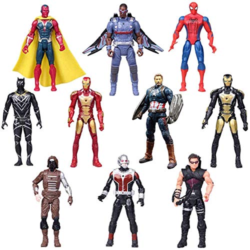 10 PCS Superhero Adventures Ultimate Super Hero Set, PVC Toy Dolls Collectible 6.7-Inch Action Figures, Holiday Toy Gifts for Kids. for Ages 3 and Up