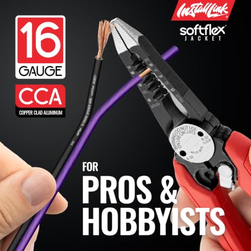 Image of Install Link 16 AWG Gauge Speaker Wire (250 Feet) Car or Home Theater (CCA) | 16 /2 Speaker Cable, 2-Conductor, Frosted Purple /Black, Easy Strip, Polarity ID, for Car Audio & Home Stereo