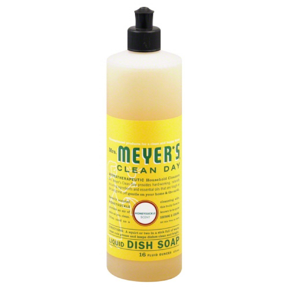 Mrs Meyers 17423 16 Oz Honeysuckle Liquid Dish Soap