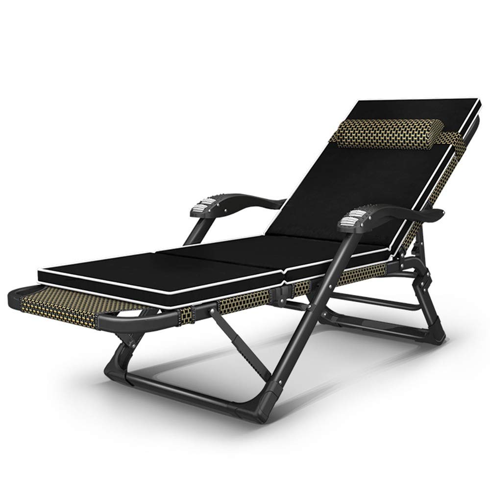 FUFU Chaises Longues Chaise Longue Pliante pour Le déjeuner Fauteuil inclinable en Bambou Old Man Nap Fauteuil à Bascule Fauteuil à Dos Adulte Chaise Cool Fauteuil Nap Pliable (Size : 155cm