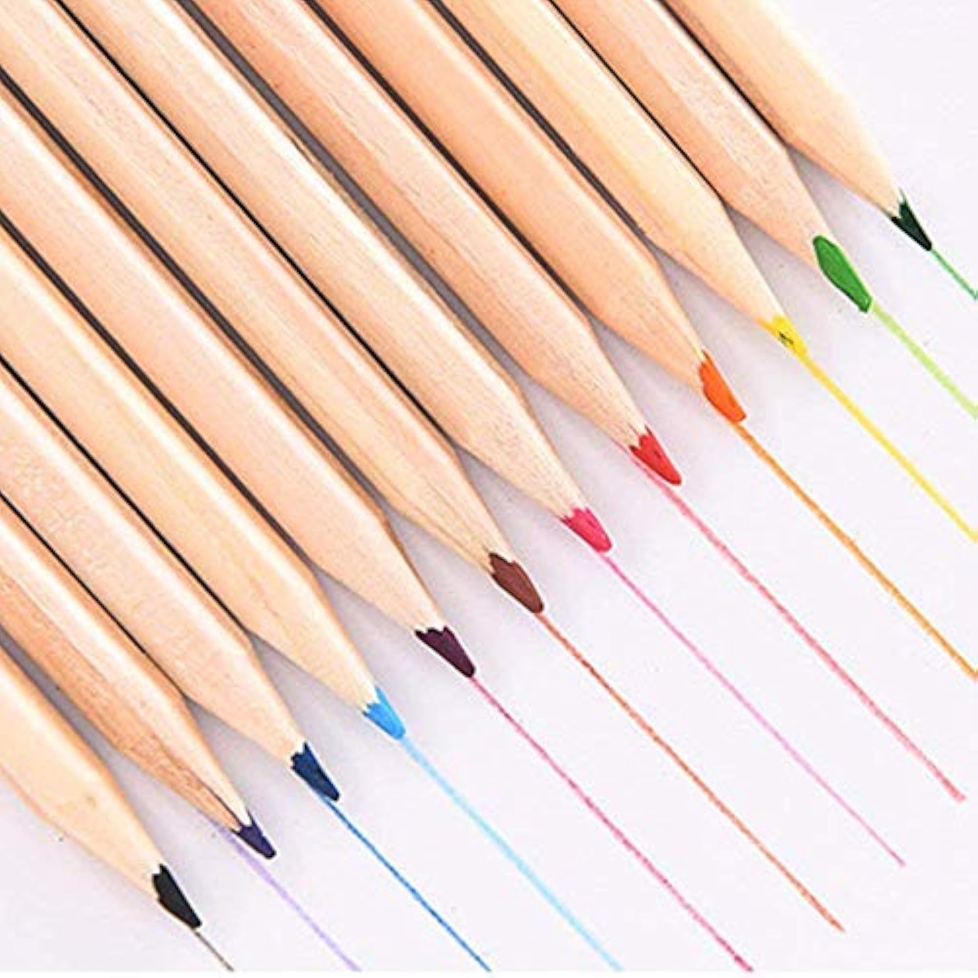 MOON CRAFT Wooden Pencil Box with 12 Crayon Colour Pencils