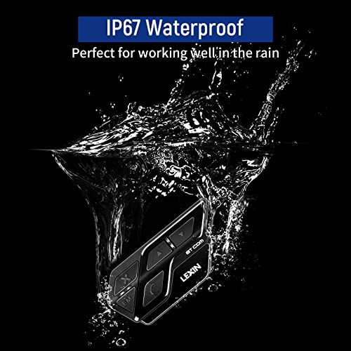 Lexin Motorcycle Bluetooth Headset, Et-Com Helmet Communication System, Motorcycle Helmet Bluetooth, Diy Shells Helmet Intercom, Fm Radio, Noise Cancellation #TOP1