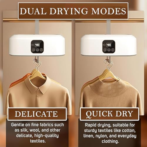 Image of Portable Clothes Drying Machine with UV Sanitizing | 600W Electric Clothes Dryer with Foldable Drying Bag & Digital Timer | Fast Warm Air Garment Dryer for Home, Apartment, Travel & Winter Use (S2)