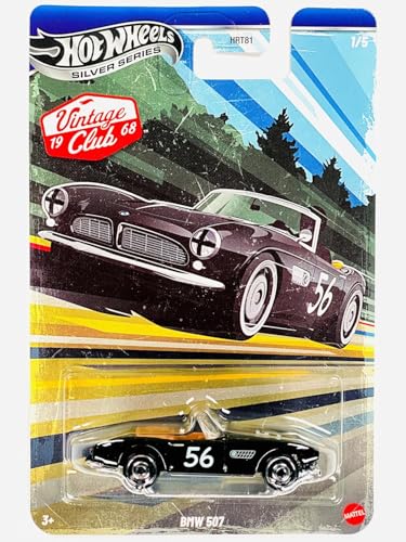 Image of Hot Wheels 1:64 Scale Toy Car, Die-Cast Vintage BMW 507 with Exclusive Wheels & Race-Inspired Packaging, Vintage Grand Prix, for Play or Display