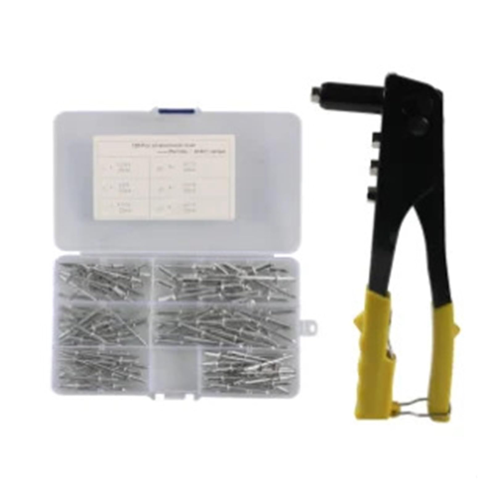 Professional Hand Riveter Gun 120pcs Heavy Duty Blind Rivet Pliers Set for Automotive and Home DIY Projects