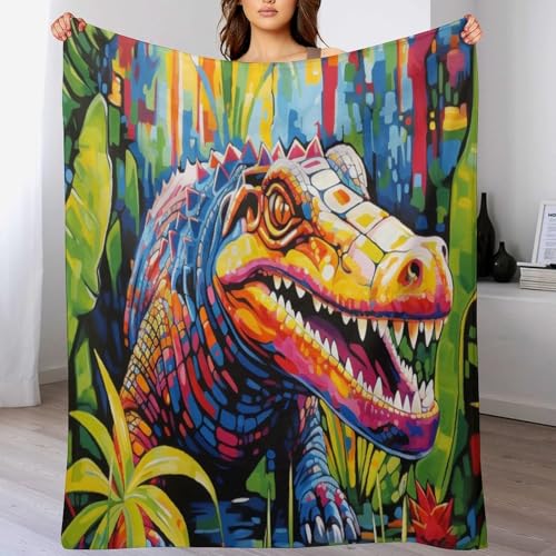 Manta de cocodrilo de franela para sofá cama de 140x180 cm 2
