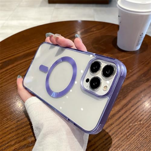 Étui de charge sans fil magnétique violet pour iPhone 12 ENILSA