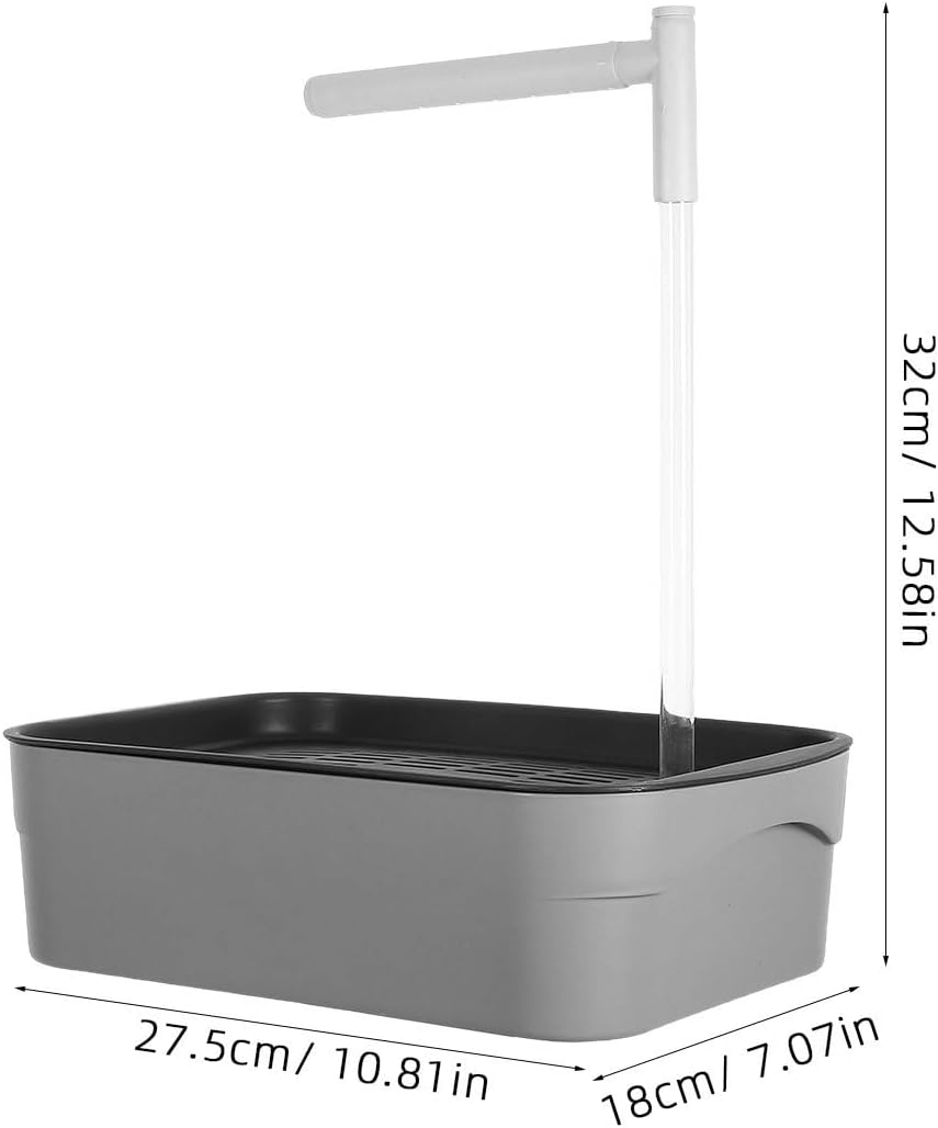Bird Automatic Bathtub with Shower - Water Circulation Parrot Bathing Tub for Cages, Includes Bath Salt - Small Bird Cage Accessory