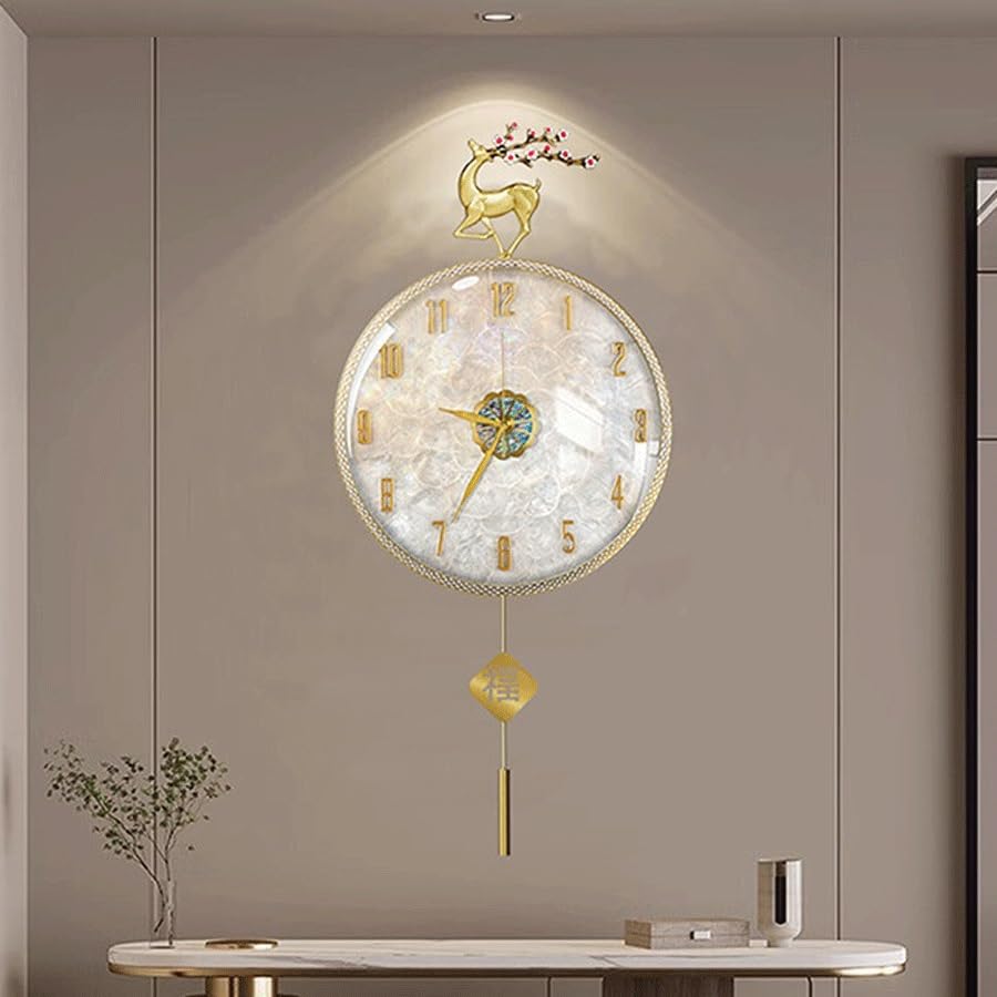 Cucina Orologio da parete di lusso leggero for soggiorno, casa, creativo, semplice Decorazioni per interni