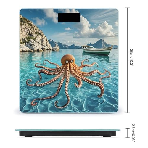 Balanza Digital de Baño Octopus and Boat con Plataforma Ancha miniatura 2