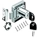 youtu Serrure de Tiroir de Bureau, Serrure de Meuble à Cylindre Utilisation pour Fermer des Placards, Tiroir, Armoire ect, Épais et Durable (22mm)