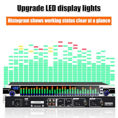 Ecualizador gráfico de 31 bandas, controlador de efecto equilibrado DJ con mezclador digital y procesador miniatura 2