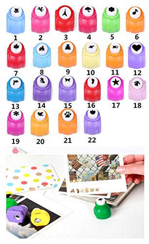 Krismile Mini Diy Craft Punch For Scrapbooking Punch Handmade Cut Card Hole Puncher For Diy Gift Card Paper Punch- Set Of 10(Random Cutting Shape) #TOP1