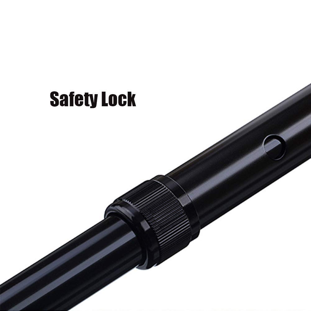 Muleta para Caminar BJH Ajustable con luz LED y Alarma Base Antideslizante para Hombres y Mujeres Bastón para Caminar HGCHH