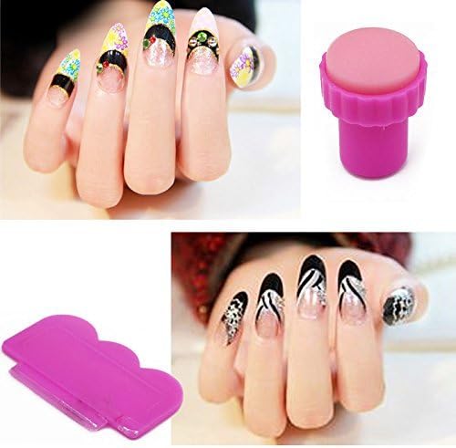 10 X Nail Art Stamp Stamping Plate Set + Tool Stamper Design Kit