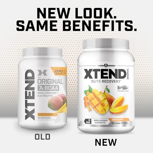 Image of XTEND Original BCAA Powder Mango Madness | Sugar Free Post Workout Muscle Recovery Drink with Amino Acids | 7g BCAAs for Men & Women | 90 Servings