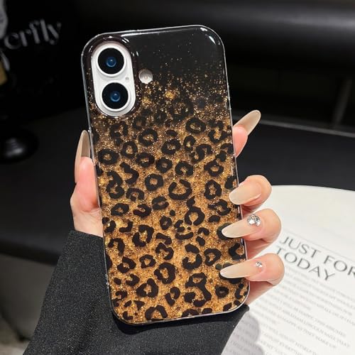 Coque iPhone 17 brillante style écaille de tortue marron