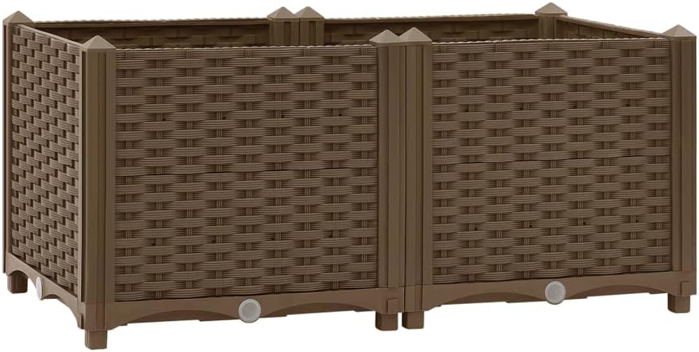 Raised Bed 31.5"x15.7"x15" Polypropylene Lawn Planters