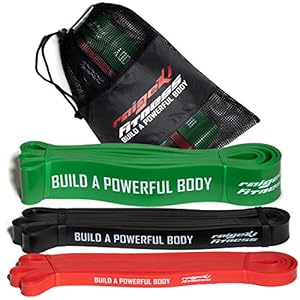 Raigeki Fitness Widerstandsbänder Gummibänder (+Trainingspläne) [Einzeln und Set] Lang Resistance Bands Fitnessbänder für Kraftsport – Fitnessband Terrabänder Gymnastikbänder