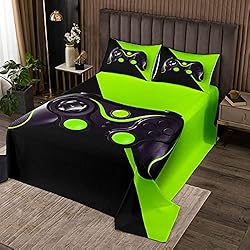 Colchas Para Adolescentes Hombres Homewish Juego de colcha para jugadores, colcha retro de tamaño individual, colcha de juegos de gamepad para niños, adolescentes, hombres, colcha acolchada para niños, niñas, adolescentes, elegante,