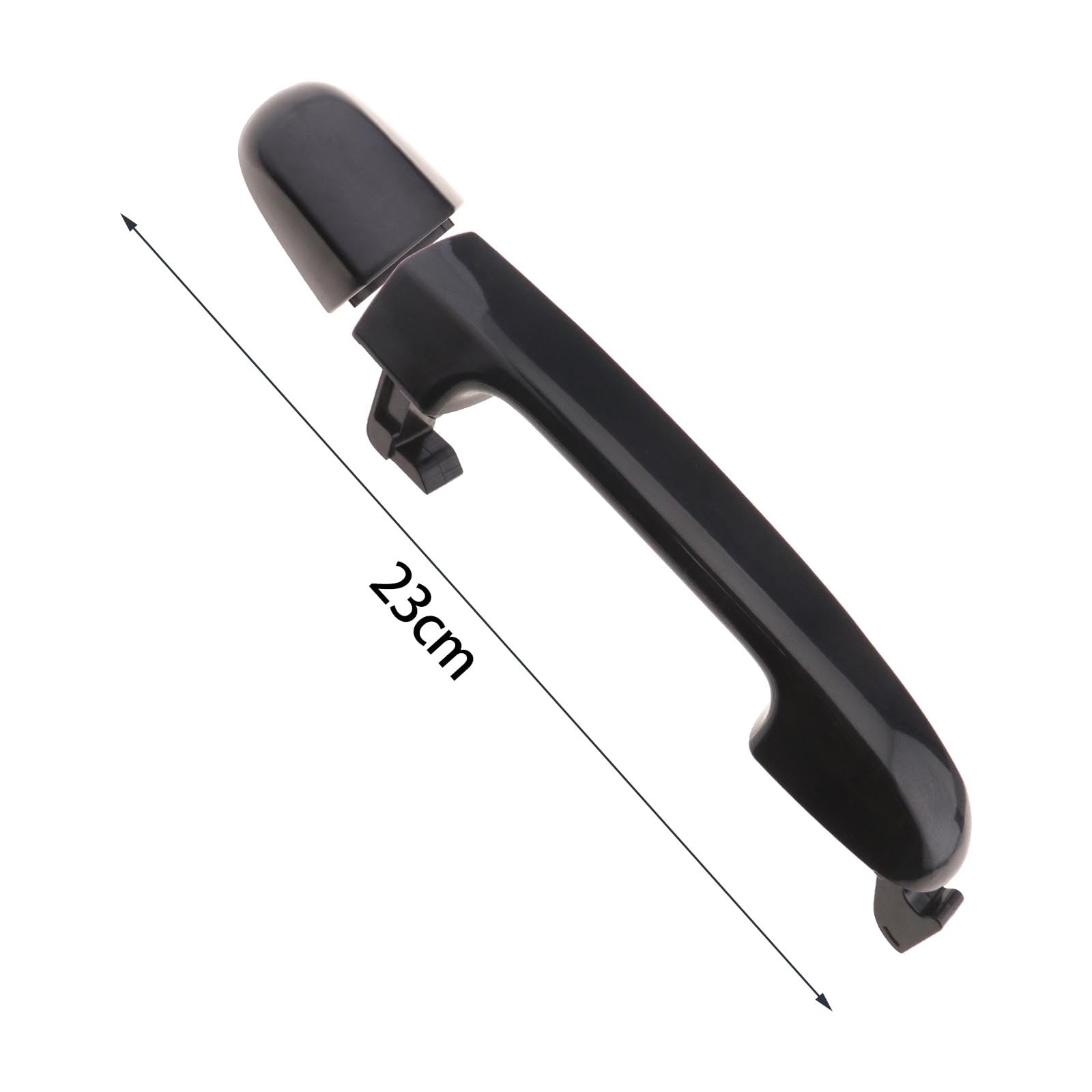 Poignée De Porte Extérieure Avant Gauche Pour Hyundai I20 (2008-2015) - Réf. 826511J000, Noire, Neuve