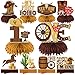 10Pcs My First Rodeo Birthday Party Supplies Western Cowboy Honeycomb Centerpieces Decorations for Baby Boys, Western Cowboy Theme One Year Old Birthday Table Centerpieces Party Supplies, Wild West Yee Haw 1st Birthday Table Toppers Sign Decor