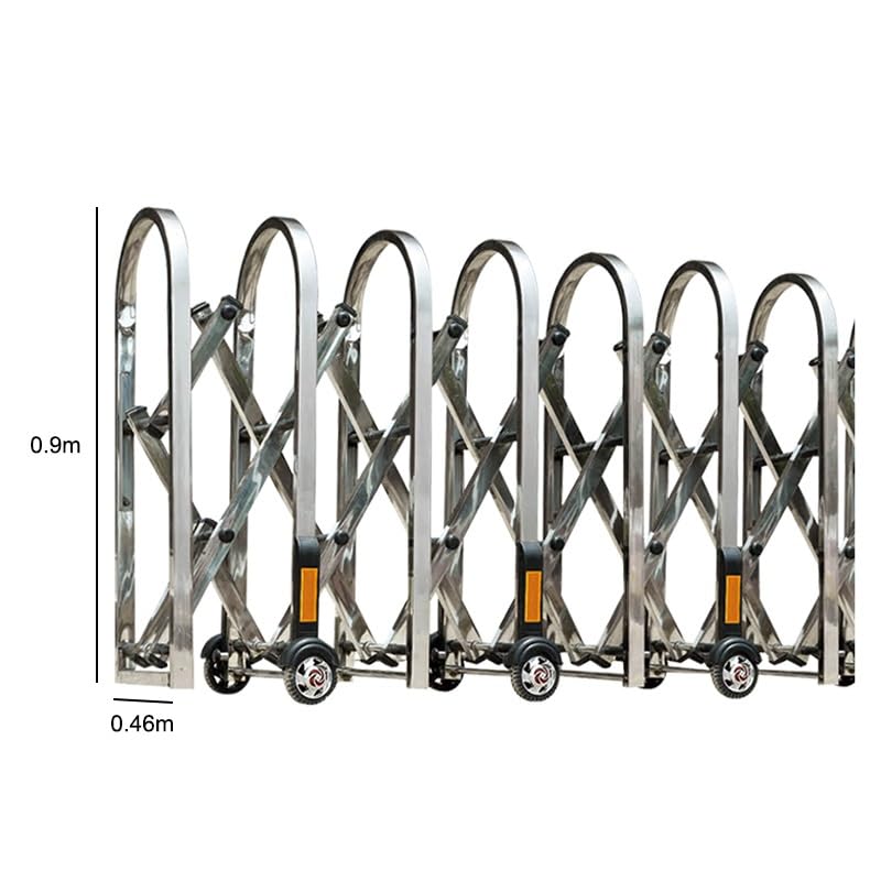 Barrière de sécurité extensible, 90,2 cm de haut, barrière d'allée rétractable, portail pliable portable pour une utilisation en extérieur – Idéal pour le stationnement et la construction de routes
