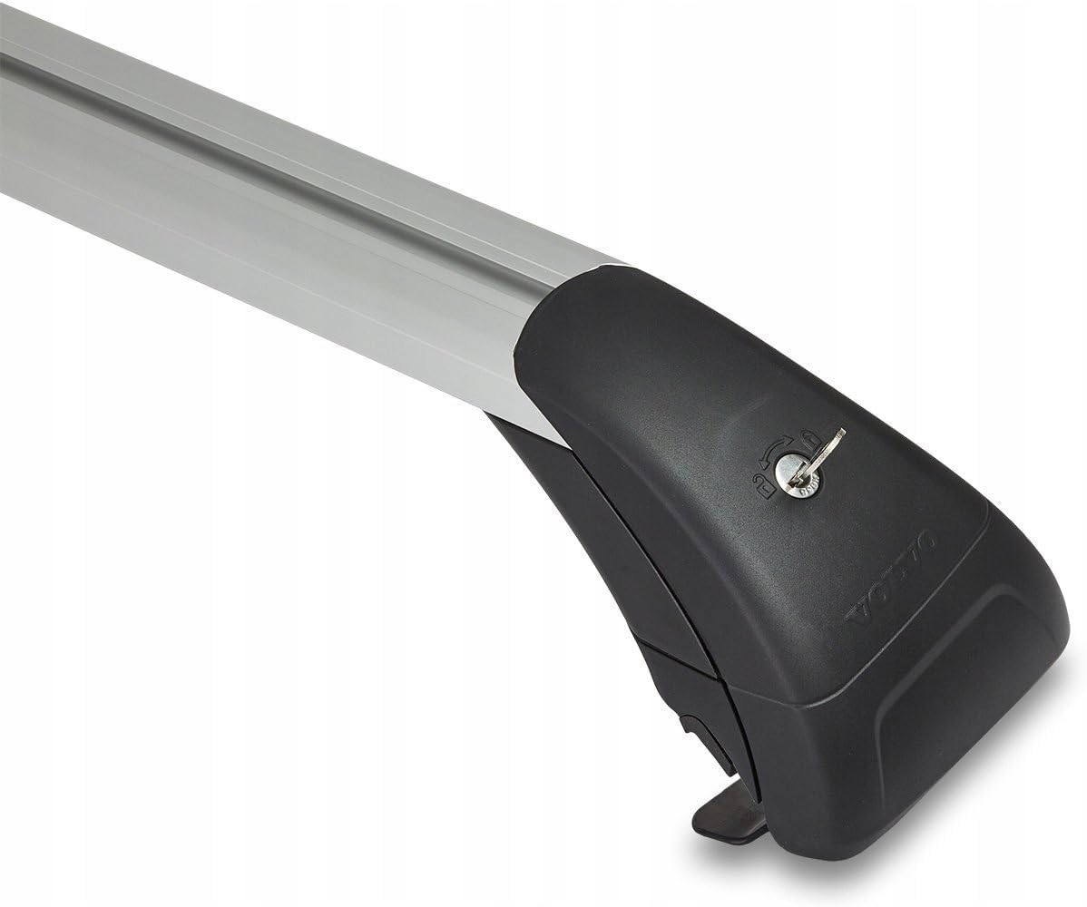 Close-up of Volvo Roof Rack Locking Mechanism