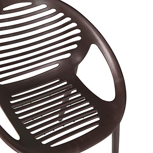 Image of Cello Abacus Chair Set Pack of 2 - Ice Brown | Strong and Durable | Easy to Clean | Chair for Living Room, Bed Room, Kitchen, Office Room, Outdoor | 3 Years Warranty
