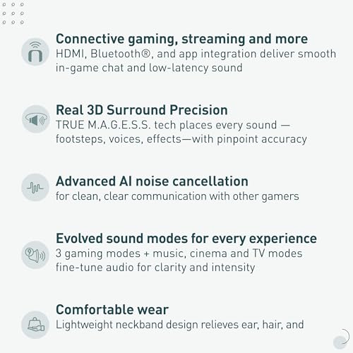 Image of Panasonic SoundSlayer Wearable Speaker System for Gaming, Movies and Music, Lightweight Neck Speaker with Built-in Microphone and Immersive, Dimensional Sound - SC-GNW30