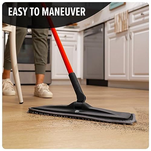 Image of Dirt Devil Dust Mop, Hardwood Floor Sweeper, Multi-Surface Cleaner, MD96100, Cleaning Slippers, Microfiber Washable Dusting Shoes, MD95000