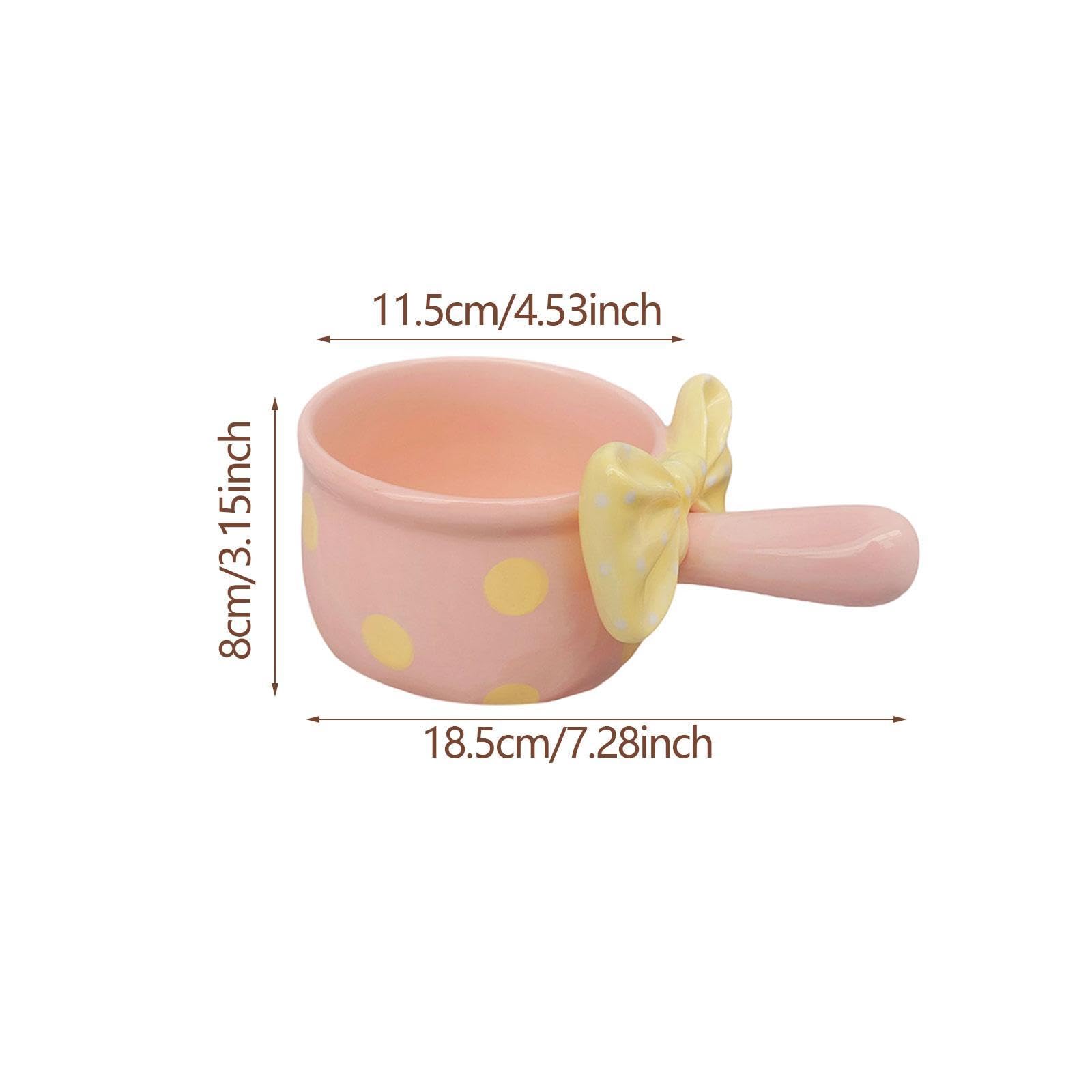 perfk Ciotola per zuppa di cipolle francese in ceramica con manici, ciotola per insalata di frutta da 600 ml per pasta, ristorante, stufato di manzo, Rosa