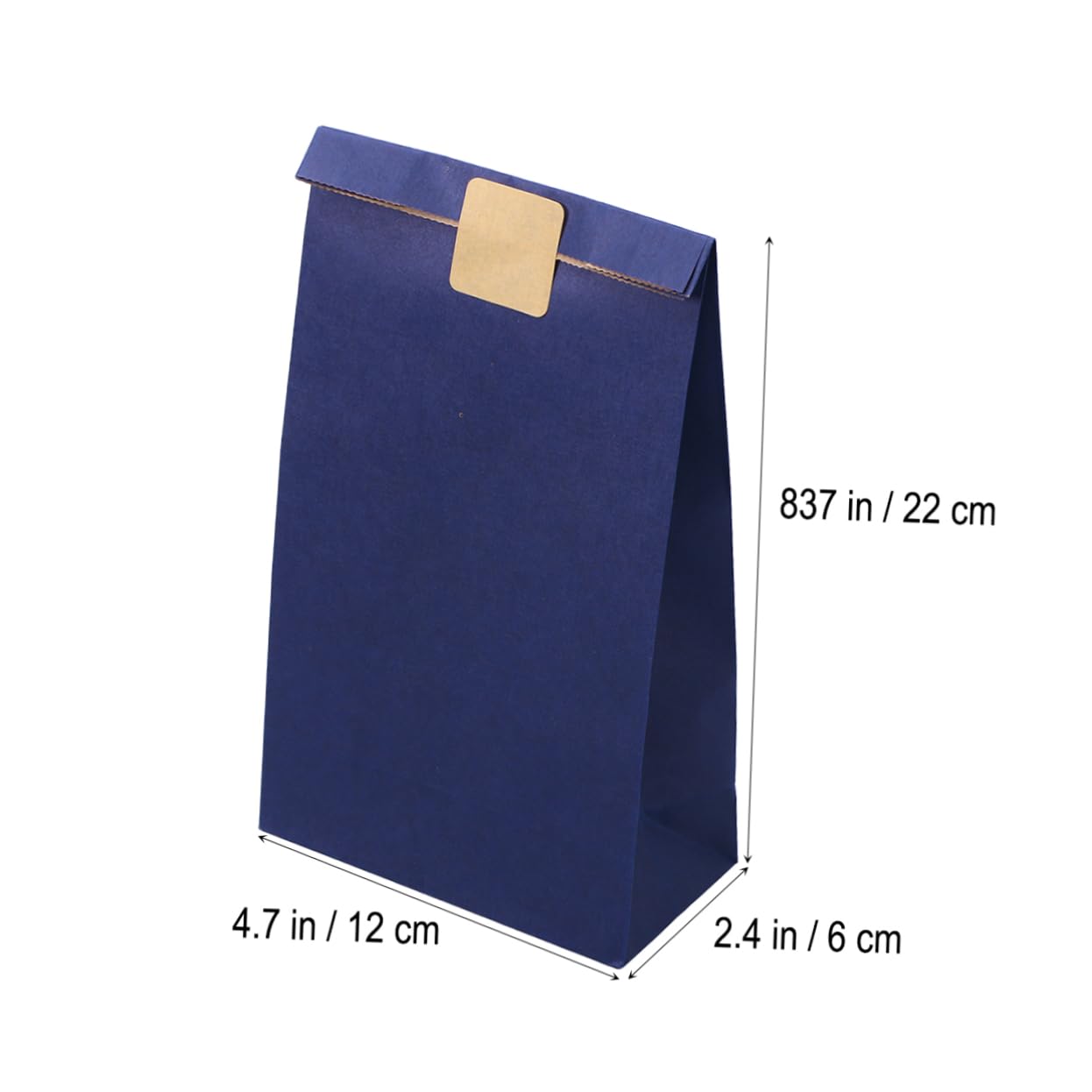 Paquet Présents en Papier Kraft sans Poignée, 120 Pièces, Fond Plat